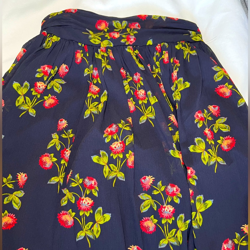 Jcrew Floral Navy Maxi Skirt in size 00